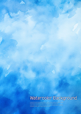 PSD 편집 편집이미지 백그라운드 수채화 사람없음 물 파란색 물감 번짐 이미지편집 자연요소 컬러 미술도구 파일형식 효과