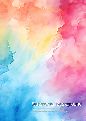 PSD 편집 편집이미지 백그라운드 무지개 수채화 사람없음 물 물감 번짐 이미지편집 자연요소 미술도구 파일형식 효과