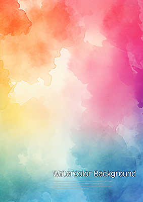 PSD 편집 편집이미지 백그라운드 무지개 수채화 사람없음 물 물감 번짐 이미지편집 자연요소 미술도구 파일형식 효과