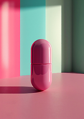 JPG 편집이미지 분홍색 건강 그림자 사람없음 알약 약 광택 건강보조식품 편집실사 AI포토 AI콘텐츠 컬러 의학 CG 건강식품 파일형식