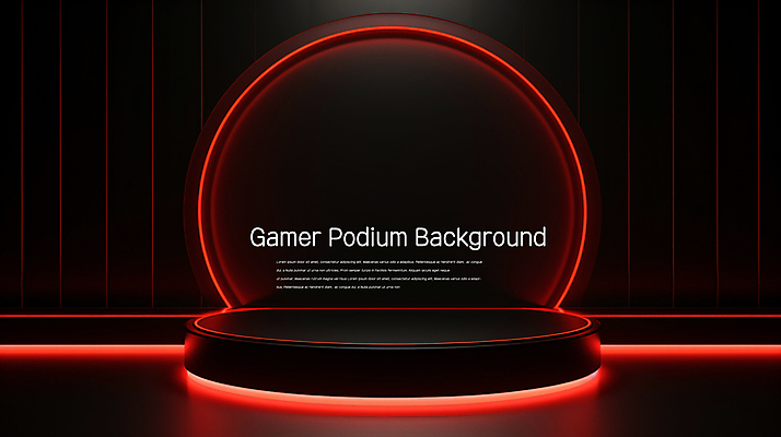 PSD 편집이미지 백그라운드 조명 사람없음 빨간색 빛 어둠 공간 무대 원형 합성 단상 발광 포디움 비어있는 이미지편집 도형 컬러 파일형식