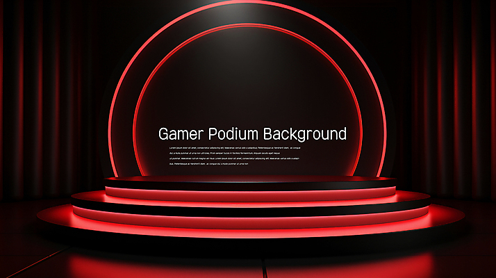 PSD 편집이미지 백그라운드 조명 사람없음 빨간색 빛 어둠 공간 무대 원형 합성 단상 발광 포디움 비어있는 이미지편집 도형 컬러 파일형식
