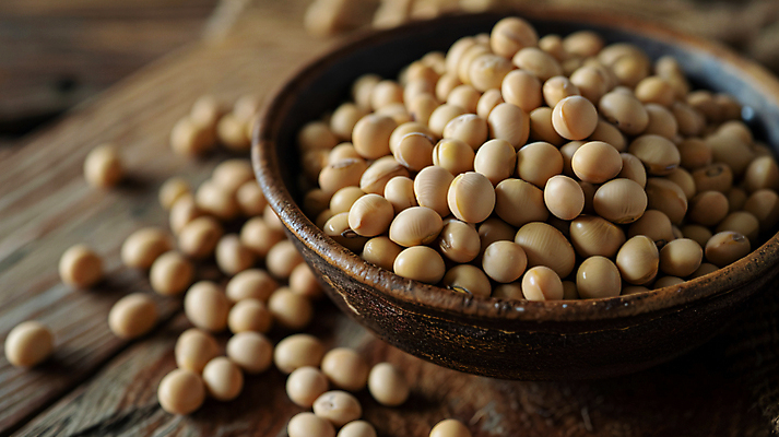 JPG 편집이미지 식재료 콩 실내 근접촬영 사람없음 디지털합성 나무접시 단백질 메주콩 편집실사 AI포토 AI콘텐츠 접시 뷰포인트 곡류 내부 CG 영양소 파일형식