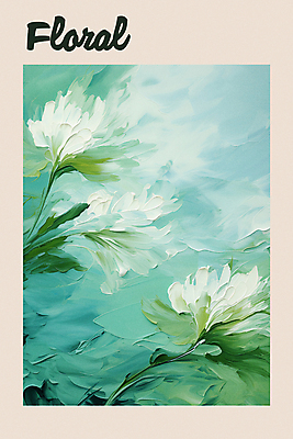 PSD 식물 꽃 포스터 일러스트 자연 붓터치 사람없음 초록색 그림 질감 유화 국내일러스트 컬러 미술 생태계 파일형식