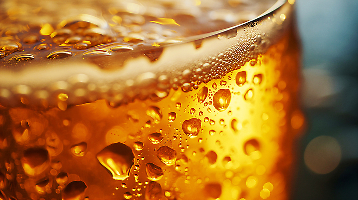 JPG 편집이미지 맥주 근접촬영 사람없음 아웃포커스 빛 주황색 거품 물방울 시원함 디지털합성 상쾌 편집소스 편집실사 AI포토 AI콘텐츠 감정 뷰포인트 컬러 주류 촬영기법 CG 파일형식