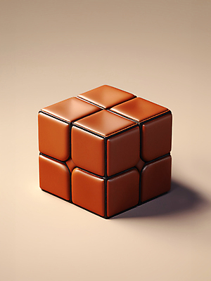 JPG 편집이미지 그림자 사람없음 3D 가죽 큐브 디지털합성 오브젝트 질감 광택 편집소스 편집3D AI컴퓨터그래픽 AI콘텐츠 파일형식