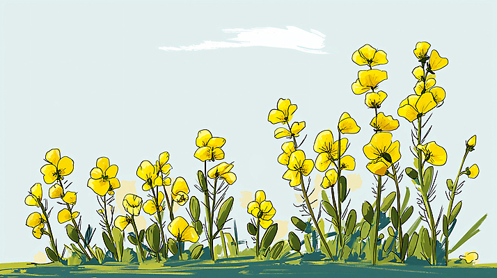 JPG 구름 백그라운드 일러스트 자연 하늘 사람없음 노란색 평화 봄 디지털합성 유채 유채밭 편집소스 국내일러스트 AI일러스트 AI콘텐츠 자연요소 계절 꽃 컬러 컨셉 밭 생태계 파일형식