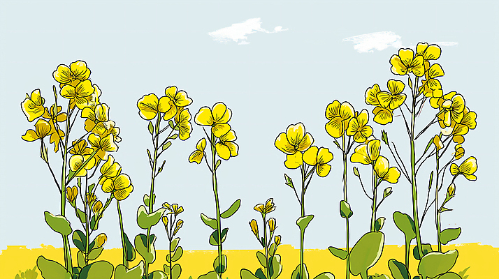 JPG 구름 백그라운드 일러스트 자연 하늘 사람없음 노란색 평화 봄 디지털합성 유채 유채밭 편집소스 국내일러스트 AI일러스트 AI콘텐츠 자연요소 계절 꽃 컬러 컨셉 밭 생태계 파일형식