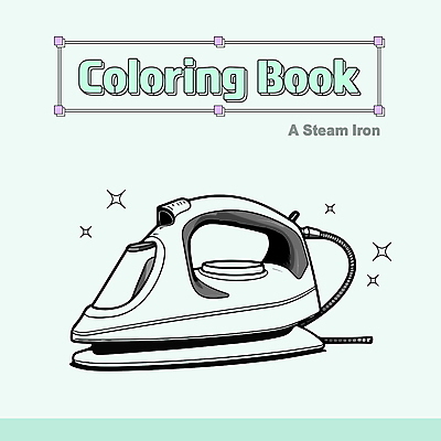 일러스트 사람없음 가전제품 스케치 테두리 라인아트 오브젝트 드로잉 다리미 젠탱글 국내일러스트 AI파일 선 미술 파일형식 벡터