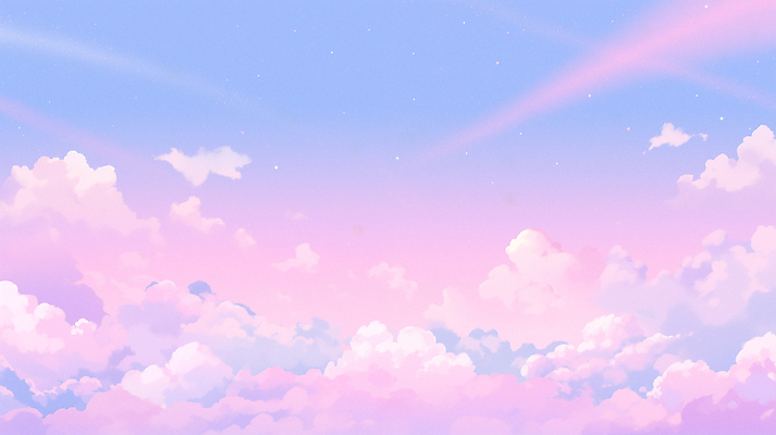 JPG 구름 분홍색 일러스트 자연 하늘 풍경 사람없음 혼합 저녁 뭉게구름 감성 그라데이션 국내일러스트 AI일러스트 AI콘텐츠 자연요소 컬러 컨셉 야간 생태계 파일형식 구름_자연