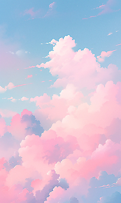 JPG 구름 포스터 분홍색 일러스트 자연 하늘 풍경 사람없음 혼합 저녁 뭉게구름 감성 그라데이션 국내일러스트 AI일러스트 AI콘텐츠 자연요소 컬러 컨셉 야간 생태계 파일형식 구름_자연