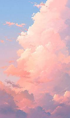 JPG 구름 포스터 분홍색 일러스트 자연 하늘 풍경 사람없음 혼합 저녁 뭉게구름 감성 그라데이션 국내일러스트 AI일러스트 AI콘텐츠 자연요소 컬러 컨셉 야간 생태계 파일형식 구름_자연