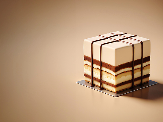 JPG 편집이미지 음식 그림자 사람없음 3D 케이크 조각케이크 큐브 디지털합성 티라미수 편집소스 편집3D AI포토 AI콘텐츠 디저트 파일형식