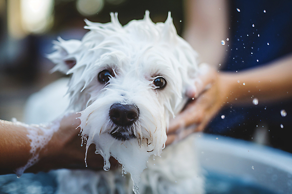 JPG 편집이미지 한마리 손 반려견 욕조 신체부위 목욕 거품 젖음 물방울 강아지 디지털합성 애견미용 씻겨주기 편집실사 AI인물포토 AI콘텐츠 1 모션 사람 반려동물 뷰티 청결 개 CG 파일형식 AI포토