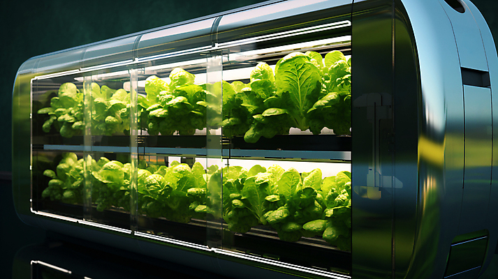 JPG 편집이미지 채소 미래 기술 사람없음 농작물 농장 농사 기계 디지털합성 스마트팜 편집실사 AI포토 AI콘텐츠 컨셉 농업 CG 파일형식