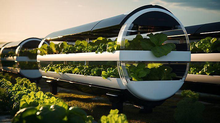 JPG 편집이미지 채소 미래 기술 사람없음 농작물 농장 농사 기계 디지털합성 스마트팜 편집실사 AI포토 AI콘텐츠 컨셉 농업 CG 파일형식