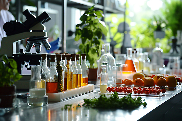 JPG 편집이미지 음식 채소 과일 현미경 실험 사람없음 실험실 디지털합성 개발 연구소 유전공학 유전자변형 변이 GMO 편집실사 AI포토 AI콘텐츠 실험기구 CG 공학 파일형식