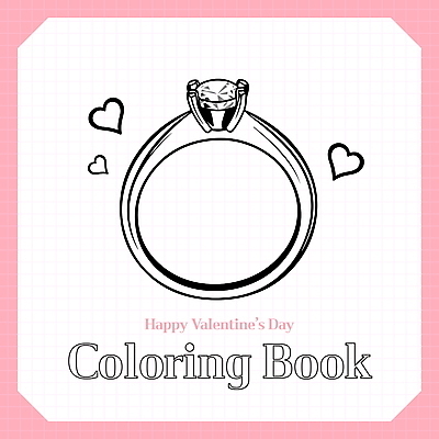 프로포즈 일러스트 발렌타인데이 사랑 사람없음 하트 반지 스케치 라인아트 드로잉 젠탱글 국내일러스트 AI파일 모양 감정 선 장신구 데이이벤트 미술 파일형식 벡터