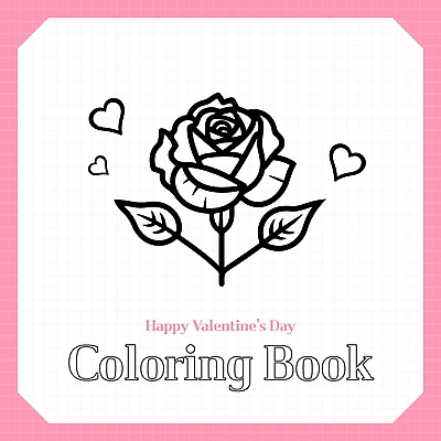 일러스트 발렌타인데이 사랑 사람없음 장미 하트 스케치 라인아트 드로잉 젠탱글 국내일러스트 AI파일 모양 꽃 감정 선 데이이벤트 미술 파일형식 벡터