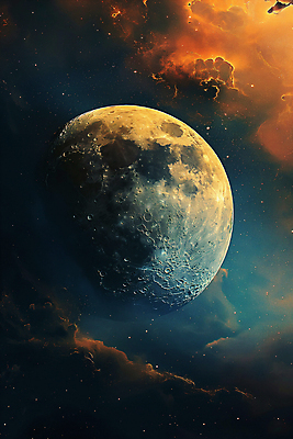 JPG 구름 편집이미지 백그라운드 밤하늘 사람없음 황혼 달 혼합 신비 디지털합성 편집소스 편집실사 AI컴퓨터그래픽 AI콘텐츠 자연요소 컨셉 하늘 일몰 야간 CG 파일형식