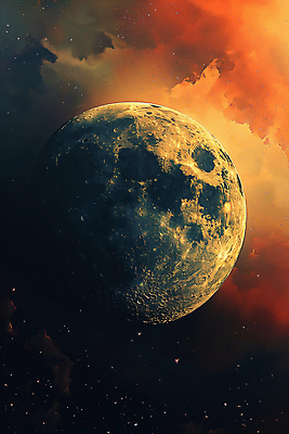 JPG 편집이미지 백그라운드 밤하늘 사람없음 황혼 달 혼합 신비 디지털합성 편집소스 편집실사 AI컴퓨터그래픽 AI콘텐츠 자연요소 컨셉 하늘 일몰 야간 CG 파일형식