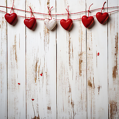 JPG 편집이미지 백그라운드 발렌타인데이 사랑 사람없음 목재 나뭇결 장식 하트 끈 빈티지 디지털합성 수공예 가랜드 편집소스 편집실사 AI포토 AI콘텐츠 모양 나무 감정 컨셉 재료 데이이벤트 공예 CG 파티용품 파일형식