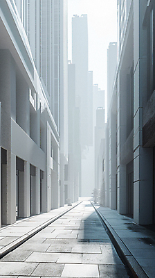 JPG 편집이미지 건축물 길 거리 그림자 사람없음 아웃포커스 빛 고층빌딩 흰색 도시 입체 디지털합성 조경 편집소스 디테일 편집실사 AI포토 AI콘텐츠 건축 컬러 촬영기법 빌딩 CG 파일형식