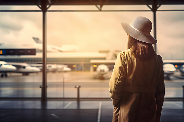 JPG 편집이미지 모자 여자 여행 창문 비행기 한명 상반신 성인 뒷모습 기다림 공항 성인여자한명만 편집실사 AI인물포토 AI콘텐츠 1 잡화 뷰포인트 항공교통 교통시설 모션 대중교통 사람 CG 여자한명만 성인여자만 파일형식 AI포토