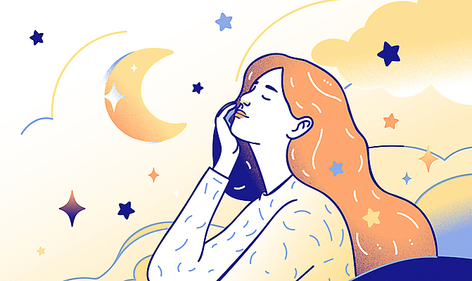 구름 여자 별 일러스트 한명 상반신 성인 눈감음 주황색 턱괴기 달 야간 라인아트 명상 감성 숙면 성인여자한명만 국내일러스트 AI파일 자연요소 1 선 컬러 컨셉 모션 사람 잠 여자한명만 성인여자만 파일형식 벡터