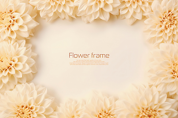 PSD 편집이미지 꽃 프레임 타이포그라피 사람없음 봄 베이지색 카피스페이스 이미지편집 식물 문자 계절 컬러 공백 파일형식