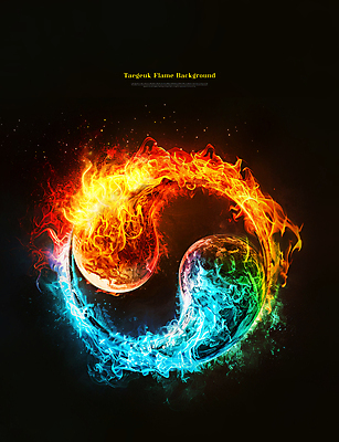 PSD 편집이미지 불꽃 타이포그라피 사람없음 빛 어둠 신비 태극 강렬 이미지편집 문자 문양 컨셉 불 파일형식