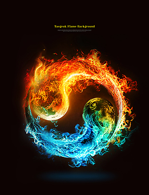 PSD 편집이미지 불꽃 타이포그라피 사람없음 빛 어둠 신비 태극 강렬 이미지편집 문자 문양 컨셉 불 파일형식