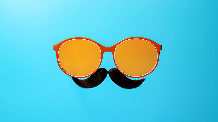 JPG 편집이미지 안경 백그라운드 수염 사람없음 주황색 콧수염 오브젝트 편집실사 AI포토 AI콘텐츠 잡화 컬러 CG 파일형식