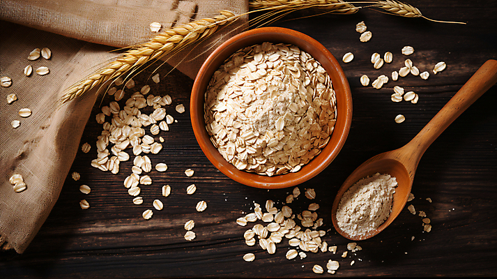 JPG 편집이미지 음식 사람없음 디지털합성 단백질 오트밀 귀리 편집실사 AI포토 AI콘텐츠 곡류 CG 영양소 파일형식