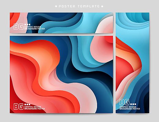 템플릿 배너 배너템플릿 포스터 백그라운드 곡선 추상 사람없음 세트 컬러풀 현수막 웨이브 물결무늬 AI파일 물결 선 컬러 무늬 파일형식 벡터