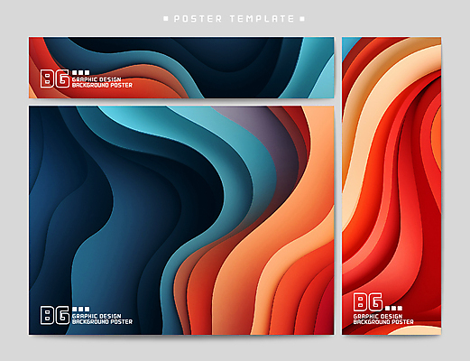 템플릿 배너 배너템플릿 포스터 백그라운드 곡선 추상 사람없음 세트 컬러풀 현수막 웨이브 물결무늬 AI파일 물결 선 컬러 무늬 파일형식 벡터