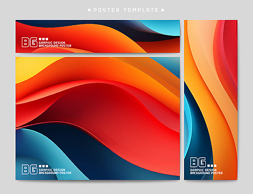 템플릿 배너 배너템플릿 포스터 백그라운드 곡선 추상 사람없음 세트 컬러풀 현수막 웨이브 물결무늬 AI파일 물결 선 컬러 무늬 파일형식 벡터