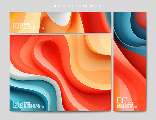 템플릿 배너 배너템플릿 포스터 백그라운드 곡선 추상 사람없음 세트 컬러풀 현수막 웨이브 물결무늬 AI파일 물결 선 컬러 무늬 파일형식 벡터