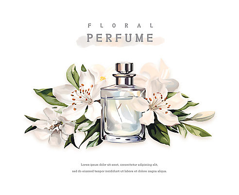 PSD 식물 꽃 일러스트 유리병 수채화 사람없음 화장품 분위기 향수 감성 향수병 국내일러스트 컨셉 병_용기 뷰티 병_담는 파일형식