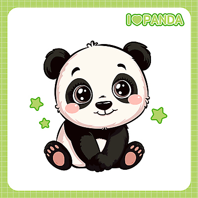캐릭터 한마리 동물캐릭터 일러스트 사람없음 귀여움 판다 일러캐릭터 AI파일 동물 1 컨셉 곰 파일형식 벡터