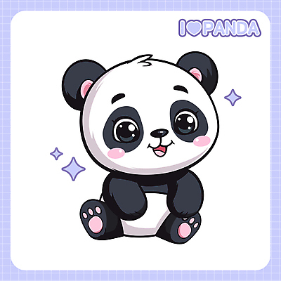 캐릭터 한마리 동물캐릭터 일러스트 사람없음 귀여움 판다 일러캐릭터 AI파일 동물 1 컨셉 곰 파일형식 벡터
