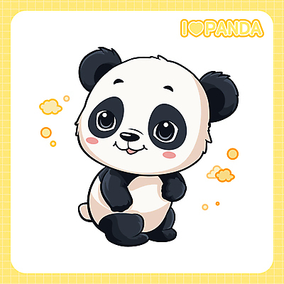 캐릭터 한마리 동물캐릭터 일러스트 사람없음 귀여움 판다 일러캐릭터 AI파일 동물 1 컨셉 곰 파일형식 벡터