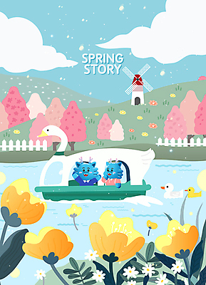 나무 일러스트 웃음 사람없음 강 소풍 봄 만세 풍차 튤립 벚꽃 인사 승차 힐링 봄소풍 오리배 청룡 청룡캐릭터 국내일러스트 일러캐릭터 AI파일 식물 캐릭터 계절 꽃 모션 표정 야외활동 용 예절 용캐릭터 파일형식 벡터 사방신