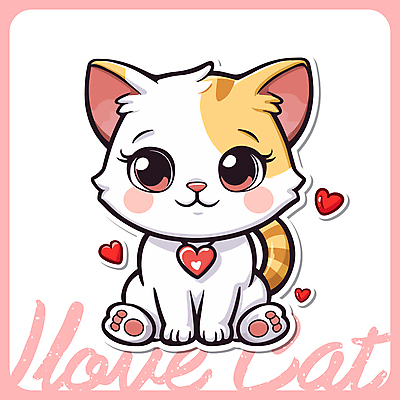 동물 한마리 분홍색 동물캐릭터 일러스트 앉기 사람없음 귀여움 고양이 고양이캐릭터 일러캐릭터 AI파일 캐릭터 1 컬러 컨셉 포유류 모션 반려동물 파일형식 벡터