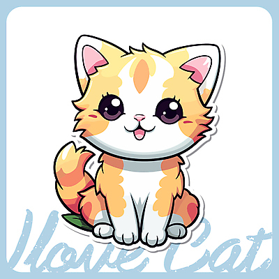 동물 한마리 동물캐릭터 하늘색 일러스트 앉기 사람없음 귀여움 고양이 고양이캐릭터 일러캐릭터 AI파일 캐릭터 1 컨셉 포유류 모션 파란색 반려동물 파일형식 벡터