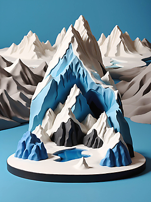 JPG 편집이미지 자연 풍경 사람없음 파란색 3D 얼음 흰색 눈 북극 입체 디지털합성 빙하 점토 편집소스 설산 편집3D AI컴퓨터그래픽 AI콘텐츠 자연요소 컬러 날씨 산 극지방 생태계 파일형식