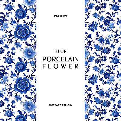 PSD 식물 편집이미지 문양 꽃 줄기 잎 패턴 사람없음 파란색 화려 고급 보테니컬아트 이미지편집 컬러 컨셉 무늬 파일형식