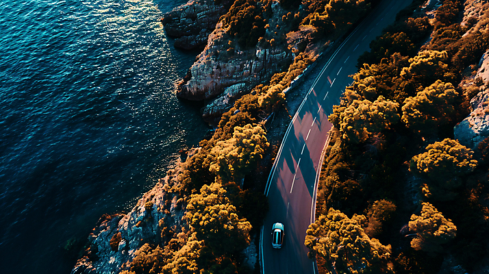 JPG 편집이미지 길 바다 야경 자연 해변 사람없음 야외 고속도로 해안도로 편집실사 AI포토 AI콘텐츠 도로 야간 CG 생태계 파일형식 풍경_경치