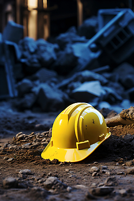 JPG 편집이미지 바닥 안전 사람없음 건설현장 안전모 안전장비 땅 안전제일 산업안전장비 편집실사 AI포토 AI콘텐츠 건설업 장비 헬멧 CG 파일형식