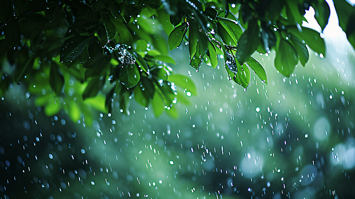 JPG 편집이미지 잎 자연 풍경 사람없음 봄 비 빗방울 블러효과 편집실사 AI포토 AI콘텐츠 자연요소 식물 계절 날씨 비_날씨 CG 생태계 블러 파일형식 효과